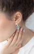 Серьги с подвесками Ромашка серебряные 925 Флора - изображение 7