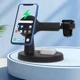 Беспроводная зарядная док-станция 3в1 VIKEFON магнитное зарядное устройство для iPhone / Airpods / Apple Watch, черная (110208797) - изображение 1