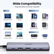 USB-хаб Ugreen CM511 USB-C To HDMI+2XUSB 3.2+2XUSB-C 3.2+PD Power Converter Gray (UGR-35999) - изображение 4