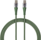 Kabel Qualo USB Type-C – USB Type-C 1.5 m Green/Transparent (5907457783393) - obraz 1