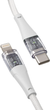 Кабель Qualo USB Type-C – Lightning 1.5 м White/Transparent (5907457783386) - зображення 4