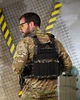 Плитоноска 4 быстрых сброса с напашником и подсумками черная с принтом (93119) - изображение 4