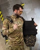 Плитоноска 4 быстрых сброса с напашником и подсумками черная с принтом (93119) - изображение 6