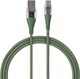 Kabel Qualo USB Type-A – USB Type-C 1.5 m Green/Transparent (5907457783409) - obraz 1