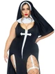 Костюм монашки грешницы Leg Avenue Sultry Sinner Черный 1X-2X ( SX1731 ) - изображение 1