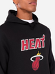 Bluza męska z kapturem kangurka New Era NBA Regular Heat 60505424 M Czarna (0197883645159) - obraz 5