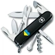 Ніж Victorinox Climber Ukraine 91 мм 14функ чорний Серце синьо-жовте - зображення 1