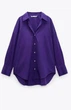 Сорочка жіноча оверсайз ZARA Violet S Фіолетова (2298\225\603) - изображение 5