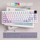 Клавіатура AJAZZ AK650 White-Purple Ігрова Бездротова Механічна. 2.4G/Bluetooth/Кабель. З Екранчиком. Батарея 5000 mAh. Flying Fish Switch - зображення 5