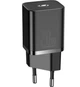 Адаптер мережевий BASEUS CCSUP-B01 Type-C, QC, 3A, чорний - изображение 1