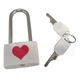 Белый замок для влюблённых Love Locks с ключами, 7×3,3 см 35997B - изображение 1