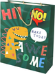Torba prezentowa LEAN Toys Dinozaur papierowa 32 x 26 x 10 cm Zielona 16736 (5905884453223) - obraz 3