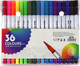 Zestaw pisaków LEAN Toys dwustronnych w organizerze 36 szt 17306 (5905991001621) - obraz 1