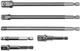 Adaptery do nasadek YATO sześciokątne 1/4" 3/8" 1/2" HEX 6 szt (YT-04629) - obraz 1