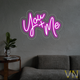 Неонова вивіска "You+Me" 80х53 см 800 - зображення 3