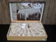 Льняная скатерть с ранером Selin Cagla Set 160×350 см+12 салфеток бежевая - изображение 2