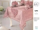 Велюровая скатерть с ранером Selin Aylin Set 160×300 см+12 салфеток бежевая - изображение 1
