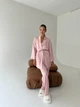 Домашний костюм Christel 4 в 1 халат майка шорты брюки пудра M - изображение 1