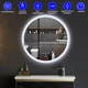 Дзеркало 60 см Кругле Антизапотівне з LED Touch Сенсором Фасадним + Фоновим підсвічуванням Mixxus Plain MC10-60 Діммер Скло 5 мм Зі срібною амальгамою Алюмінієвий каркас Годинник Товщина 3 см (MI6013) - изображение 1