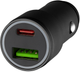 Автомобільний зарядний пристрій Qualo USB-C USB-A 38W Black (5907457773288) - зображення 1