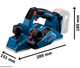 Мощный аккумуляторный рубанок Bosch Professional GHO 185-LI : без АКБ, 14000 об/мин (06015B5021) - изображение 3