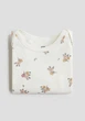 Боди с воротником-конвертом белый Цветы H&M 86см (400011457) - изображение 2