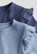 Реглан в рубчик синий 2шт H&M 110-116см (400011506) - изображение 2