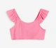 Верхняя часть купальника с рюшами для девочки H&M 1044746-014 098-104 см (2-4 years) Розовый - изображение 1
