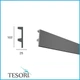 Молдинг полиуретановый гладкий серия F Tesori KF 504 Flexi Гибкий 2000 мм - изображение 2