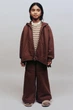 Подростковый спортивный костюм (толстовка+штаны) для девочки Zara 6085/603 164 см Коричневый - изображение 1