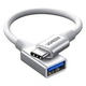 Кабель Ugreen Type-C to USB 3.0 OTG адаптер в нейлоновой оплетке 15 см White (US378) - изображение 1