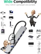 Мультифункциональный USB-хаб 8 в 1 универсальный адаптер концентратор с входом Type-C кардридер USB-C+SD+TF - изображение 4