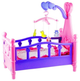 Łóżeczko dla lalek Lean Toys z karuzelą i pościelą (5905884457092) - obraz 4