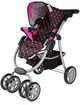 Wózek dla lalek Lean Toys 2 w 1 - z funkcją leżenia i siedzenia Szaro-różowy (5903802452969) - obraz 4