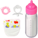 Zestaw akcesoriów dla lalek Lean Toys Smoczek + Butelka + Pielucha + Grzechotka (5905991055679) - obraz 3