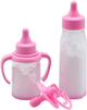 Zestaw akcesoriów Lean Toys Butelki ze znikającym mlekiem 2 szt + Smoczek dla lalek (5905991055754) - obraz 3