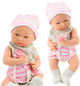 Пупс Lean Toys в одязі з шапочкою White/Pink 42 см (5905991015369) - зображення 3