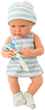 Пупс Lean Toys в одязі з шапочкою White/Blue 42 см (5905991015376) - зображення 3