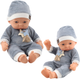 Пупс Lean Toys у піжамі з шапочкою Grey 30 см (5905991055808) - зображення 3