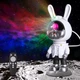 Світильник нічник Астронавт у вигляді кролика-космонавта Проектор Rabbit Star Galaxy Nightlight Projector 10 Вт 23 см з ефектом зоряного неба та пультом - зображення 1