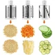 Овощерезка Tabletop Drum Grater Kitchen Master 3 насадки, ручна, голуба - зображення 5