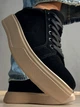Кеды женские Hengji 85-9 натуральный замш на платформе 37 черные - изображение 4