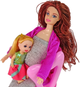 Zestaw lalek Lean Toys Mama w ciąży 30 cm + Córka 10 cm + Akcesoria (5905679072516) - obraz 2