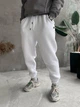 Мужские демисезонные спортивные штаны Oversize 443134 XS-3XL белые (ВШ7003) - изображение 1