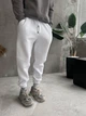 Мужские демисезонные спортивные штаны Oversize 443134 XS-3XL белые (ВШ7003) - изображение 3