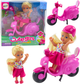 Mini laleczka Lean Toys na skuterze z kaskiem różowym 11 cm (5905991058885) - obraz 2