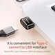 Перехідник Baseus USB Male To Type-C Female Adapter Converter 3A (Чорний) (14058) - зображення 5