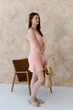Ажурна літня сукня коротка ART KNIT світло-коралова, M-L 040338 - зображення 6