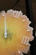 Годинник настінний епоксидна смола персиковий кварцовий безшумний - зображення 3