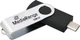 Флеш пам'ять USB MediaRange 128GB USB Type-C Black/Silver (MR1954) - зображення 2